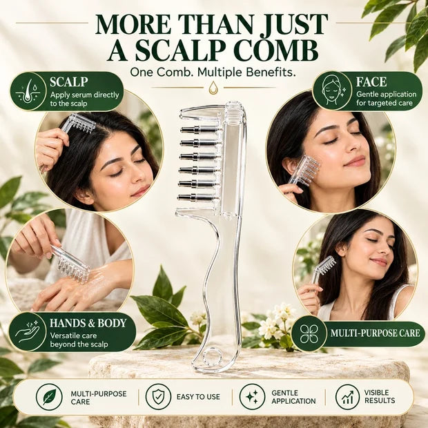 Precision Scalp Serum Applicator & Hair Growth Massager